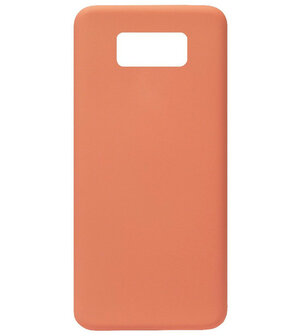 ADEL Premium Siliconen Back Cover Softcase Hoesje voor Samsung Galaxy S8 Plus - Oranje