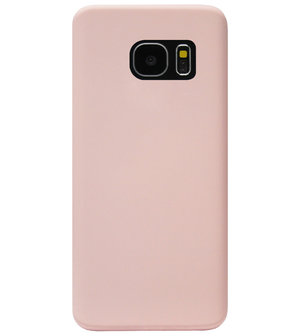 ADEL Premium Siliconen Back Cover Softcase Hoesje voor Samsung Galaxy S7 Edge - Roze