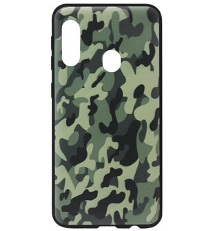 ADEL Siliconen Back Cover Softcase Hoesje voor Samsung Galaxy A40 - Camouflage