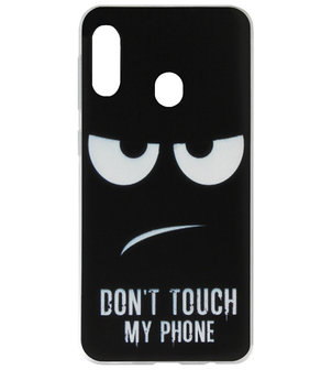 Goodwill Manga Heb geleerd ADEL Siliconen Back Cover Softcase Hoesje voor Samsung Galaxy A40 - Don't  Touch My Phone - Origineletelefoonhoesjes.nl