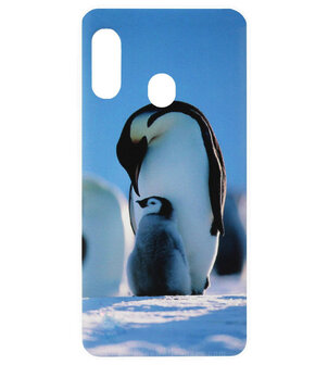 ADEL Kunststof Back Cover Hardcase Hoesje voor Samsung Galaxy A40 - Pinguin