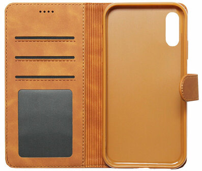 ADEL Kunstleren Book Case Portemonnee Pasjes Hoesje voor Samsung Galaxy A50(s)/ A30s - Lichtbruin