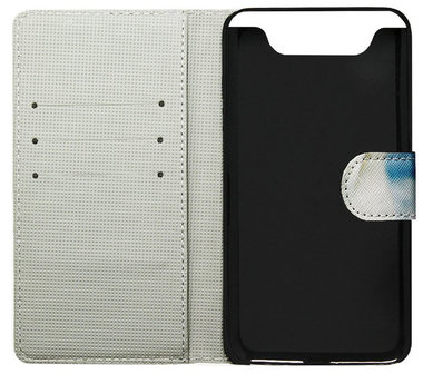 ADEL Kunstleren Book Case Portemonnee Pasjes Hoesje voor Samsung Galaxy A80/ A90 - Honden Wit