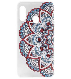 ADEL Siliconen Back Cover Softcase Hoesje voor Samsung Galaxy A20e - Mandala Bloemen