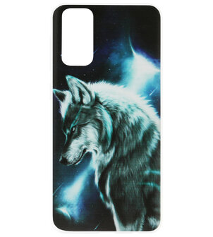 ADEL Siliconen Back Cover Softcase Hoesje voor Samsung Galaxy S20 - Wolf Blauw
