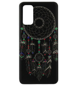 ADEL Siliconen Back Cover Softcase Hoesje voor Samsung Galaxy S20 Plus - Dromenvanger Mandala Donker