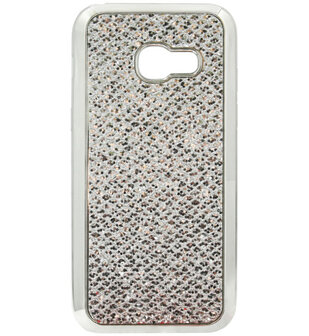ADEL Siliconen Back Cover Softcase Hoesje voor Samsung Galaxy A3 (2016) - Bling Bling Glitter Zilver