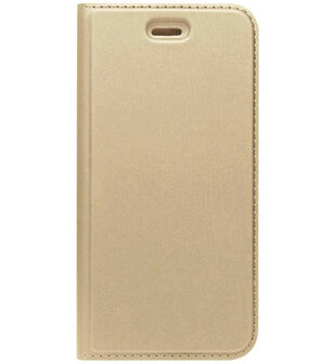 ADEL Premium Kunstleren Book Case Pasjes Magneetsluiting Hoesje voor Samsung Galaxy A3 (2017) - Goud