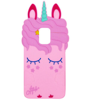 ADEL Siliconen Back Softcase Hoesje voor Samsung Galaxy S5 (Plus)/ S5 - Eenhoorn Roze -