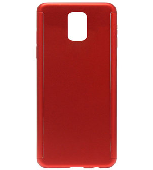 ADEL Kunststof Back Cover Hardcase Hoesje met Screenprotector voor Samsung Galaxy S5 (Plus)/ S5 Neo  - Rood