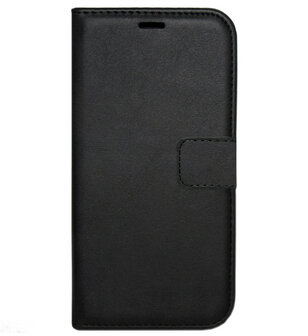 ADEL Kunstleren Book Case Pasjes Hoesje voor Samsung Galaxy S6 Edge Plus - Zwart