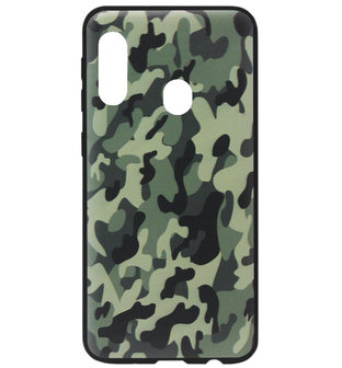 ADEL Siliconen Back Cover Softcase Hoesje voor Samsung Galaxy A20e - Camouflage
