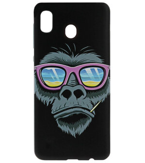 ADEL Siliconen Back Cover Softcase Hoesje voor Samsung Galaxy A20e - Apen Gorilla