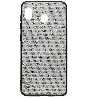 ADEL Siliconen Back Cover Softcase Hoesje voor Samsung Galaxy A20e - Bling Bling Zilver
