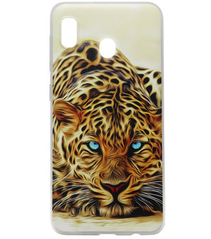 ADEL Siliconen Back Cover Softcase Hoesje voor Samsung Galaxy A20e - Tijger Oranje