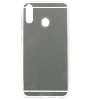 ADEL Siliconen Back Cover Softcase Hoesje voor Samsung Galaxy A20e - Spiegel Zilver