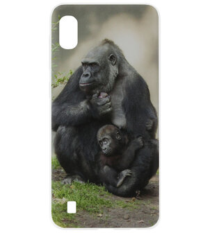 ADEL Siliconen Back Cover Softcase Hoesje voor Samsung Galaxy A10/ M10 - Apen Gorilla