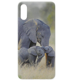 ADEL Siliconen Back Cover Softcase Hoesje voor Samsung Galaxy A50(s)/ A30s - Olifant Familie