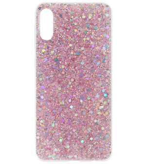 ADEL Premium Siliconen Back Cover Softcase Hoesje voor Samsung Galaxy A50(s)/ A30s - Bling Bling Roze