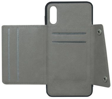ADEL Kunstleren Back Cover Portemonnee Hoesje voor Samsung Galaxy A50(s)/ A30s - Pasjeshouder Grijs