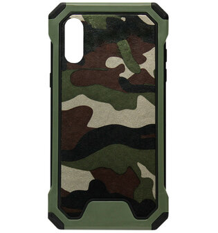 ADEL Kunststof Bumper Hardcase Hoesje voor Samsung Galaxy A70(s) - Camouflage Groen