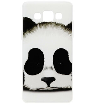 ADEL Siliconen Back Cover Softcase Hoesje voor Samsung Galaxy A5 (2015) - Panda Wit