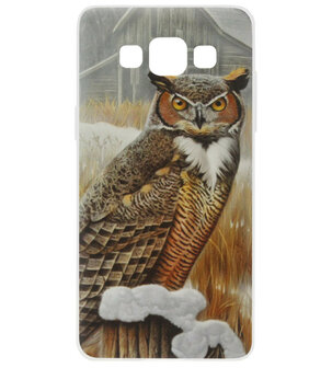 ADEL Siliconen Back Cover Softcase Hoesje voor Samsung Galaxy A5 (2015) - Uil