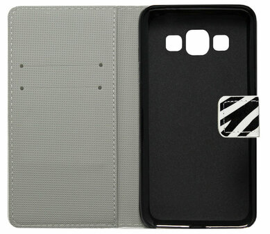 ADEL Kunstleren Book Case Portemonnee Pasjes Hoesje voor Samsung Galaxy A3 (2015) - Zebra