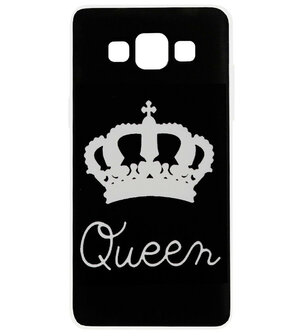ADEL Siliconen Back Cover Softcase Hoesje voor Samsung Galaxy A5 (2015) - Queen Zwart