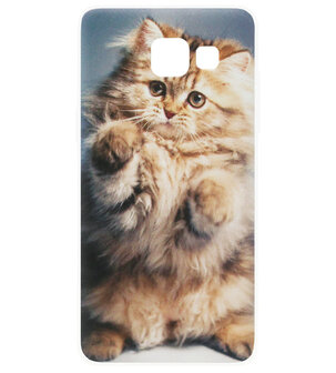 ADEL Siliconen Back Cover Softcase Hoesje voor Samsung Galaxy A3 (2016) - Katten Schattig