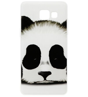 ADEL Siliconen Back Cover Softcase Hoesje voor Samsung Galaxy A3 (2016) - Panda Wit