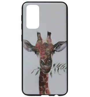 ADEL Siliconen Back Cover Softcase Hoesje voor Samsung Galaxy S20 - Giraf