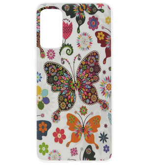 ADEL Kunststof Back Cover Hardcase Hoesje voor Samsung Galaxy S20 - Vlinder Kleur