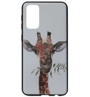 ADEL Siliconen Back Cover Softcase Hoesje voor Samsung Galaxy S20 Plus - Giraf