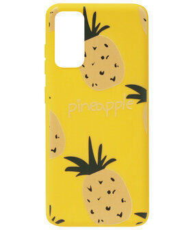 ADEL Siliconen Back Cover Softcase Hoesje voor Samsung Galaxy S20 - Ananas Geel