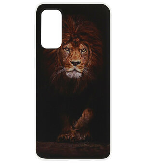 ADEL Siliconen Back Cover Softcase Hoesje voor Samsung Galaxy S20 Plus - Leeuw