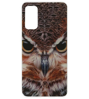 ADEL Siliconen Back Cover Softcase Hoesje voor Samsung Galaxy S20 Plus - Uil