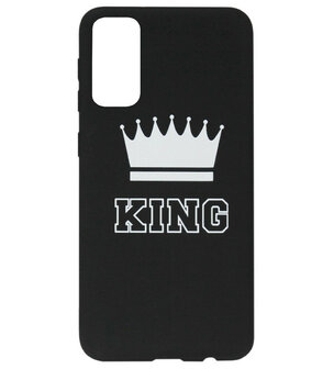 ADEL Siliconen Back Cover Softcase Hoesje voor Samsung Galaxy S20 Ultra - King Zwart