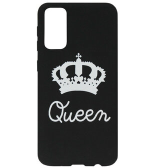 ADEL Siliconen Back Cover Softcase Hoesje voor Samsung Galaxy S20 Ultra - Queen Zwart