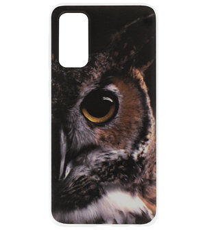 ADEL Siliconen Back Cover Softcase Hoesje voor Samsung Galaxy S20 Ultra - Uil Oog