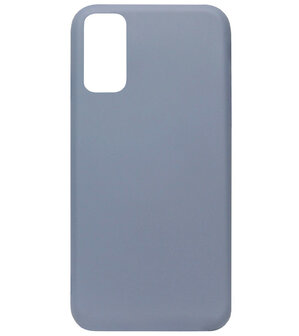 ADEL Premium Siliconen Back Cover Softcase Hoesje voor Samsung Galaxy S20 - Lavendel Blauw Paars