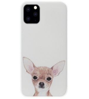 ADEL Siliconen Back Cover Softcase Hoesje voor iPhone 11 - Chihuahua Hond