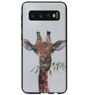 ADEL Siliconen Back Cover Softcase Hoesje voor Samsung Galaxy S10e - Giraf
