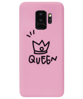 ADEL Siliconen Back Cover Softcase Hoesje voor Samsung Galaxy S9 - Queen Roze