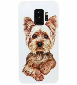 ADEL Siliconen Back Cover Softcase Hoesje voor Samsung Galaxy S9 - Yorkshire Terrier Hond