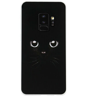 ADEL Siliconen Back Cover Softcase Hoesje voor Samsung Galaxy S9 Plus - Katten Zwart