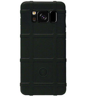 RUGGED SHIELD Rubber Bumper Case Hoesje voor Samsung Galaxy S8 Plus - Zwart