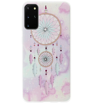 ADEL Siliconen Back Cover Softcase Hoesje voor Samsung Galaxy S20 - Dromenvanger Roze