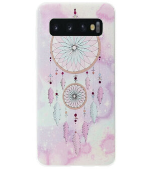 ADEL Siliconen Back Cover Softcase Hoesje voor Samsung Galaxy S10e - Dromenvanger Roze