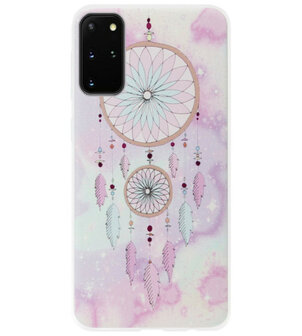 ADEL Siliconen Back Cover Softcase Hoesje voor Samsung Galaxy S20 Ultra - Dromenvanger Roze